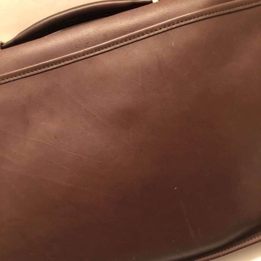 Coach vintage brown leather briefcase laptop bag - Picture 8 of 15